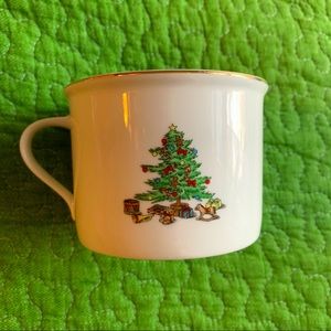 Christmas tree mug, gold-rimmed, Holiday